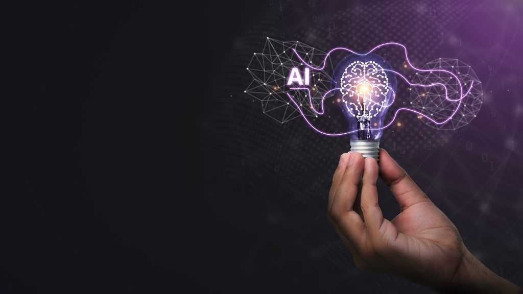 3848270-0-59817000-1742893304-istock-2022711102_4654d6-1 AI creates tools modern innovation Image of the brain in a light bulb with circuit boards. Concept of future global connectivity innovations to enable access to information and online networks.