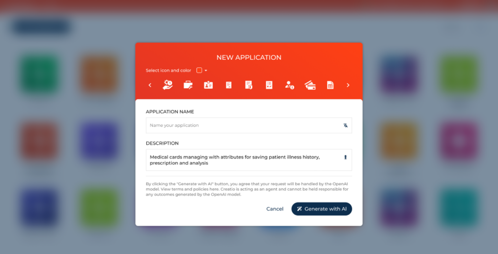 creatio-ai-app-prototype-generation Creatio AI app prototype generation