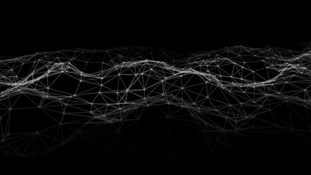 3963138-0-18268000-1745225585-data_fabric_concept-1 Abstract wave with moving dots and lines. Flow of particles. Vector cyber technology illustration.