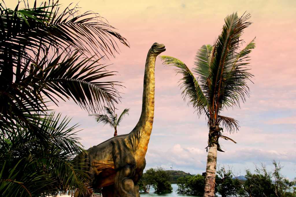 3976654-0-16742500-1746377448-shutterstock_1108024643-100963130-orig-1 shutterstock 1108024643 Sauropods dinosaur in tropical landscape